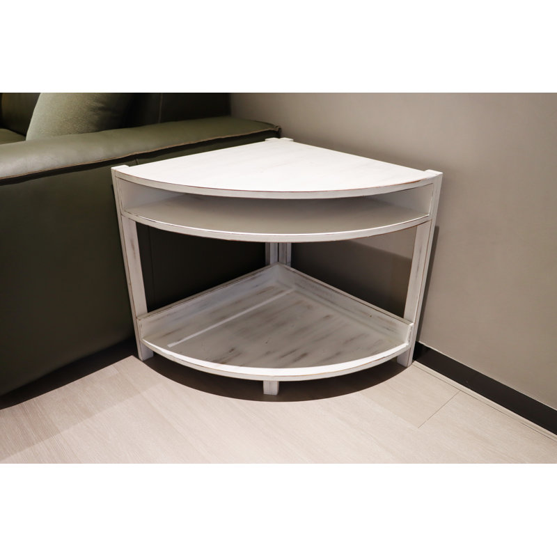 Millwood Pines Baumstown 20'' Tall 4 Legs Solid Wood Corner Table